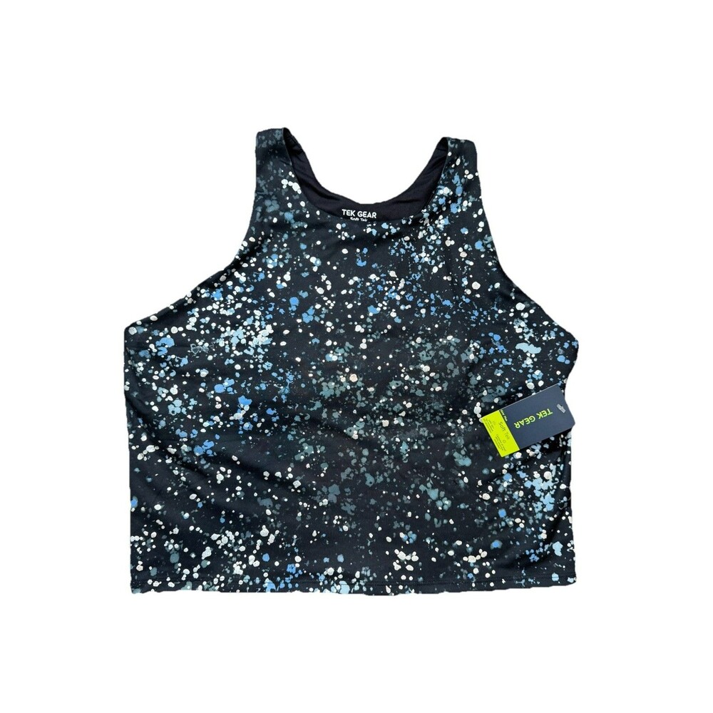 Tek Gear Tank Top Girl's Size 20 Black Plus Activewear Soft Tech Racerback